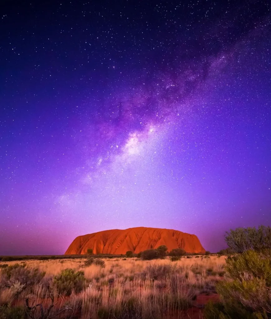 Shooting the Milky Way Over Uluru